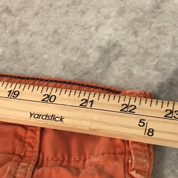 American Eagle Outfitters Shorts Mens 44 Orange Prep Chino Flat Front Summer - Picture 9 of 10